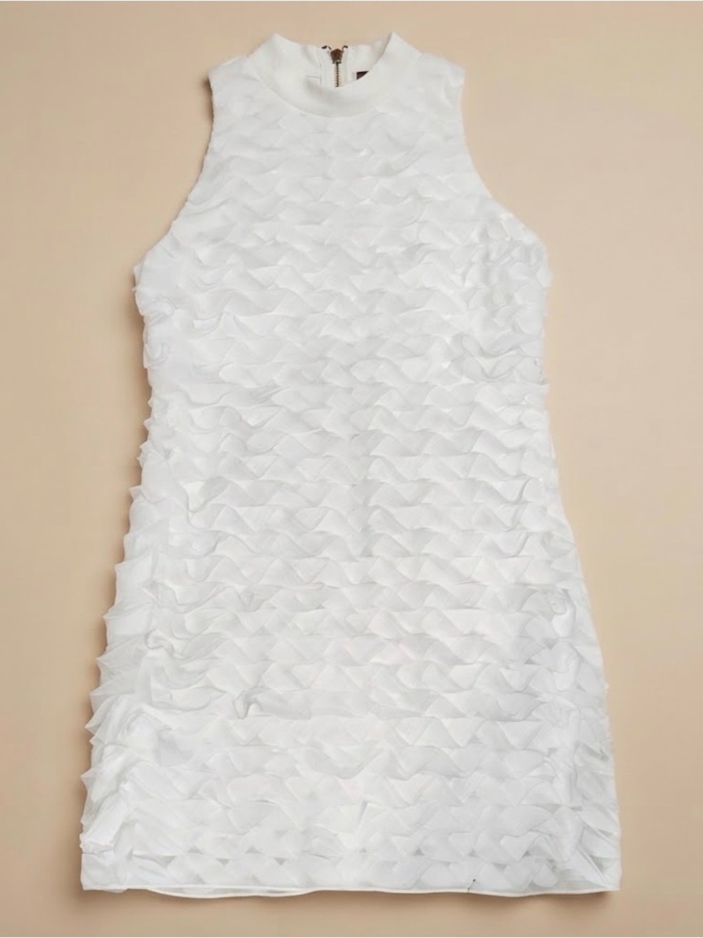 Ted Baker White Ruffle Tunic Mini Dress NWT Size US 12